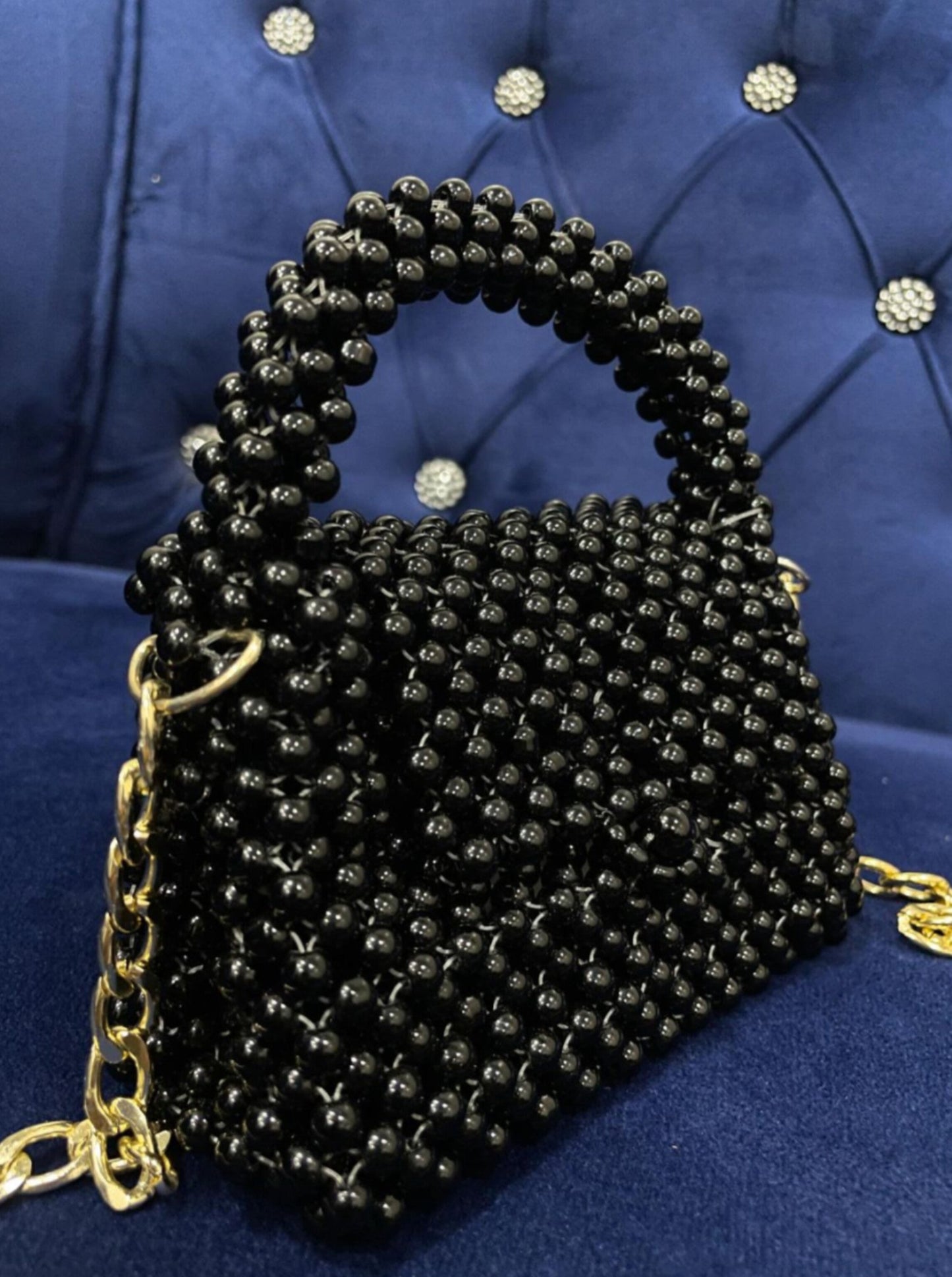 T: Black Beads Bag