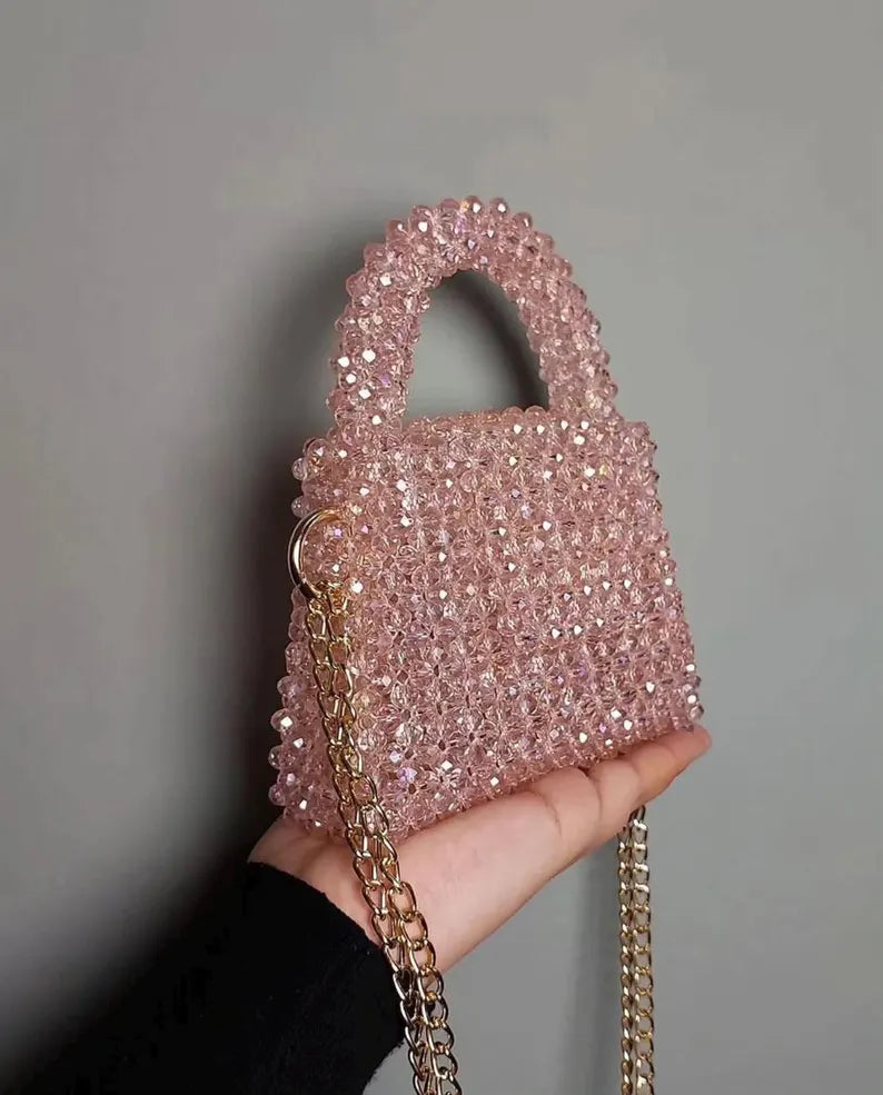 U: Crystal bead bag